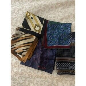 5 Mens Pure Silk Pocket Scares Turnbull & Asser Stacy Adams